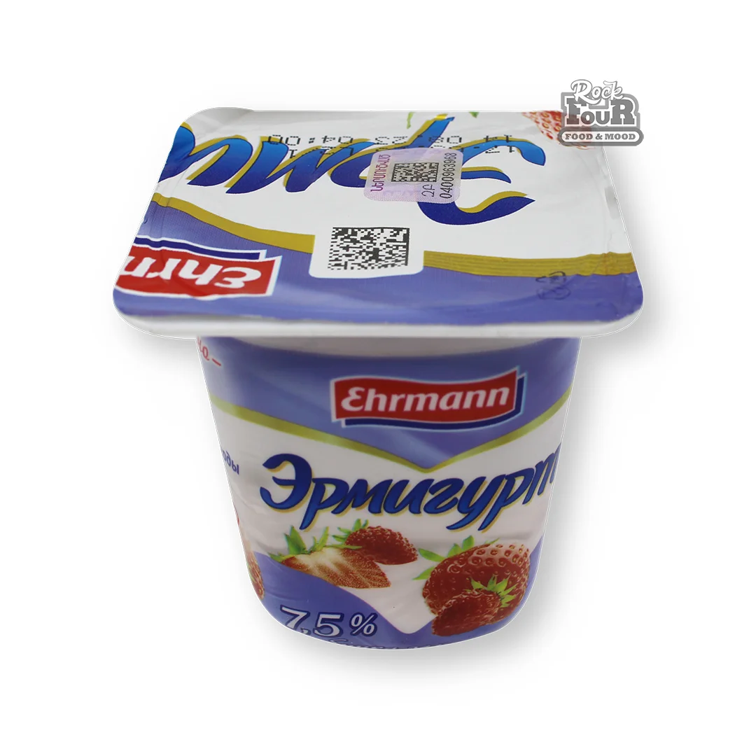 Yogurt product "Ermigurt" strawberries and wild strawberries 7.5% 100g